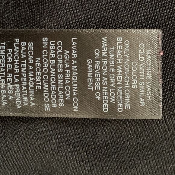 Chicos Travelers Tunic Top Women M Black With B&W Animal Print  Back 3/4 Sleeve - Picture 12 of 12